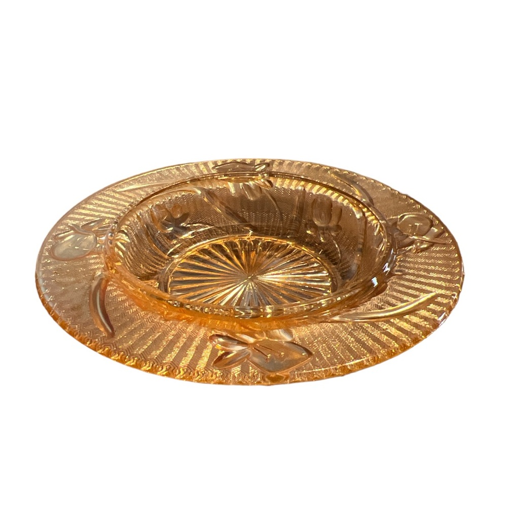 Vintage carnival glass candy dish - Picture 6 of 7